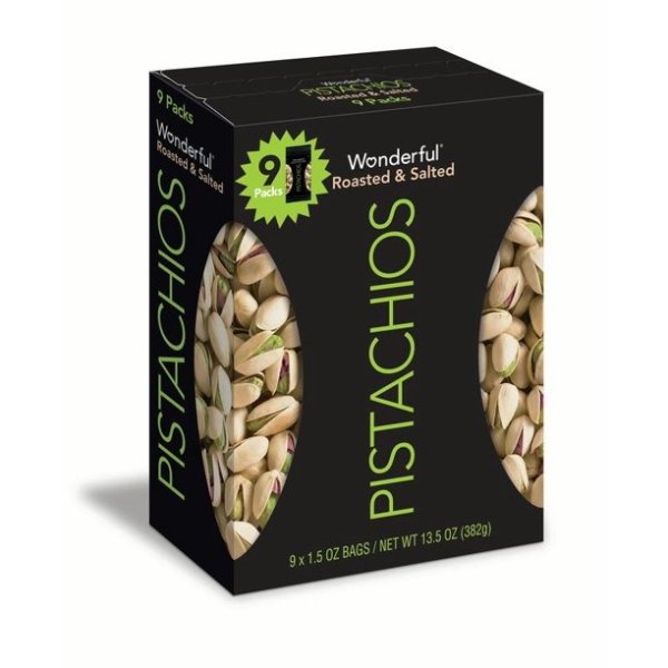 Roasted & Salted Pistachios, 1.5 Oz., 9 Count
