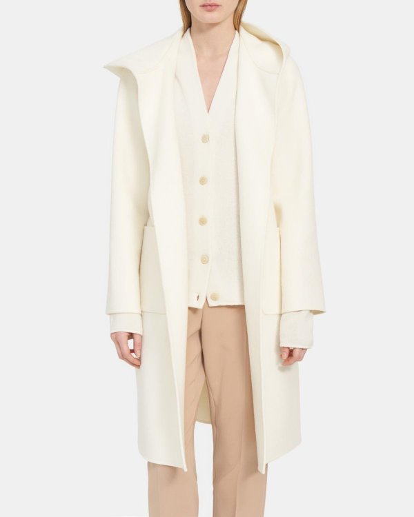 Robe Coat in Double-Face Wool-Cashmere