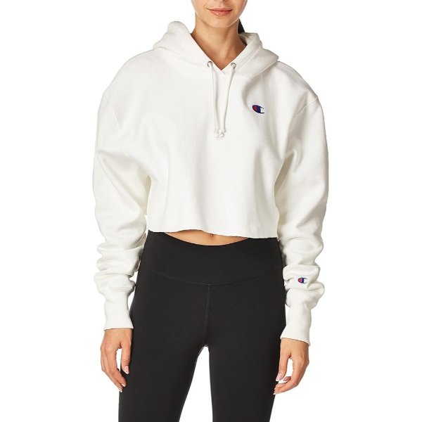 Women's Cropped Pullover Hoodie, Reverse Weave Cropped Hooded Sweatshirt, Our Best Cropped Hoodies for Women