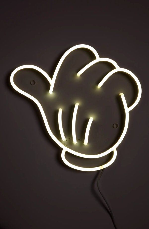 x Disney Mickey Glove LED Neon Sign