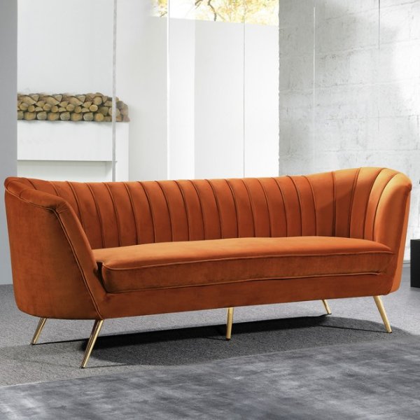 Margo Velvet Sofa - Contemporary - Sofas - by Meridian Furniture