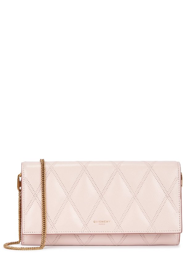 GV3 pink leather wallet-on-chain