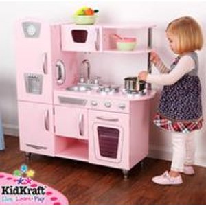 KidKraft Vintage 粉色木制玩具厨房