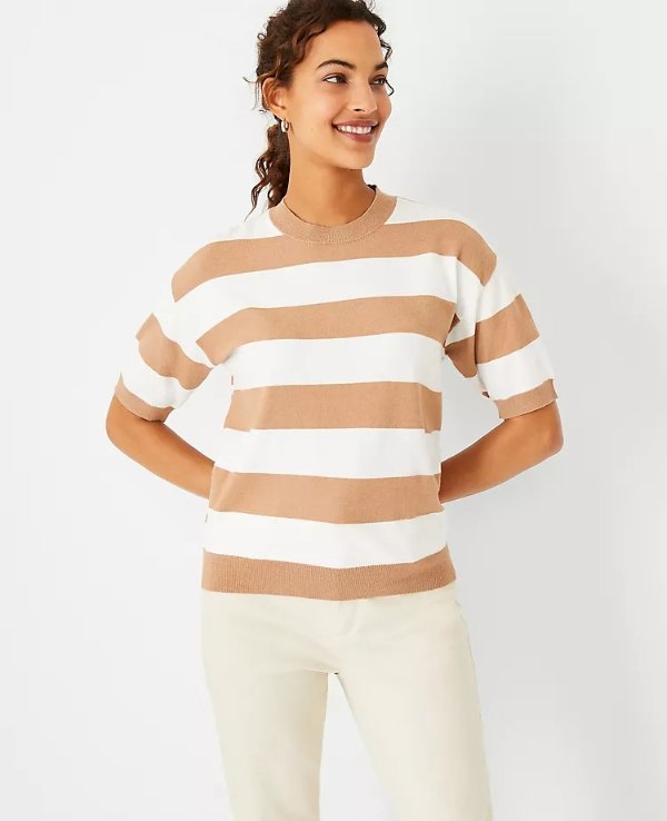 Stripe Modern Sweater Tee | Ann Taylor
