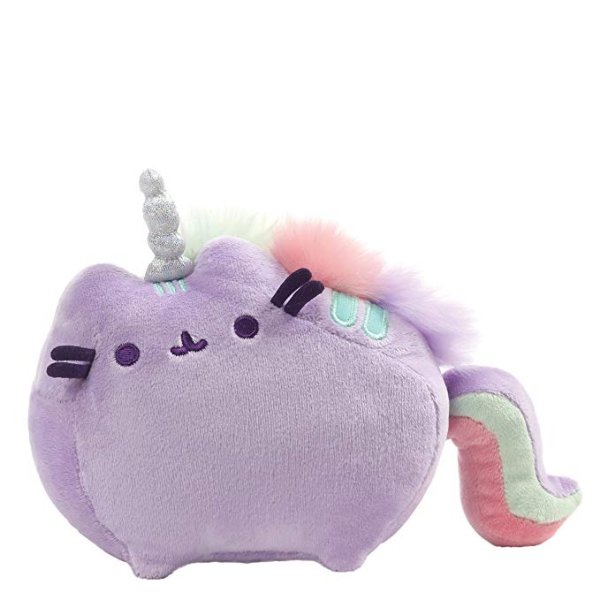 Pusheen Pusheenicorn Unicorn Cat Sound Plush Stuffed Animal, Purple, 7.5"