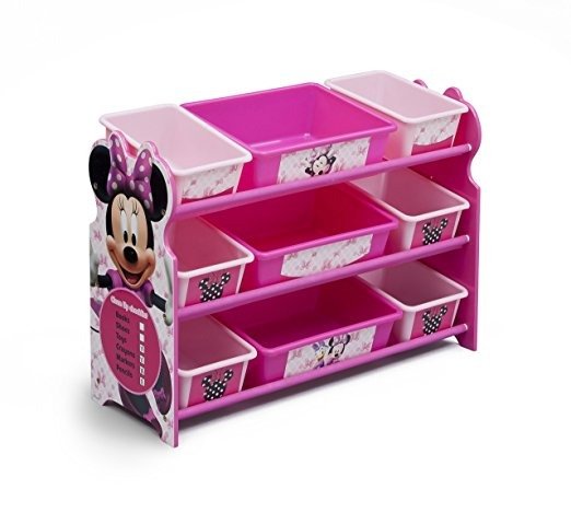9 Bin Plastic Organizer, Disney Minnie Mouse