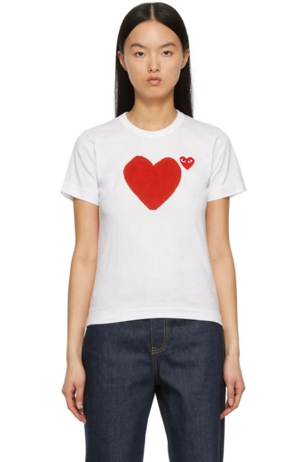 White Back Heart T-Shirt