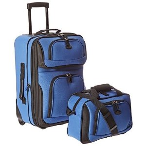 U.S. Traveler 牛津帆布可扩展登机行李箱2件套
