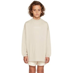 Kids Taupe Bonded Long Sleeve T-Shirt