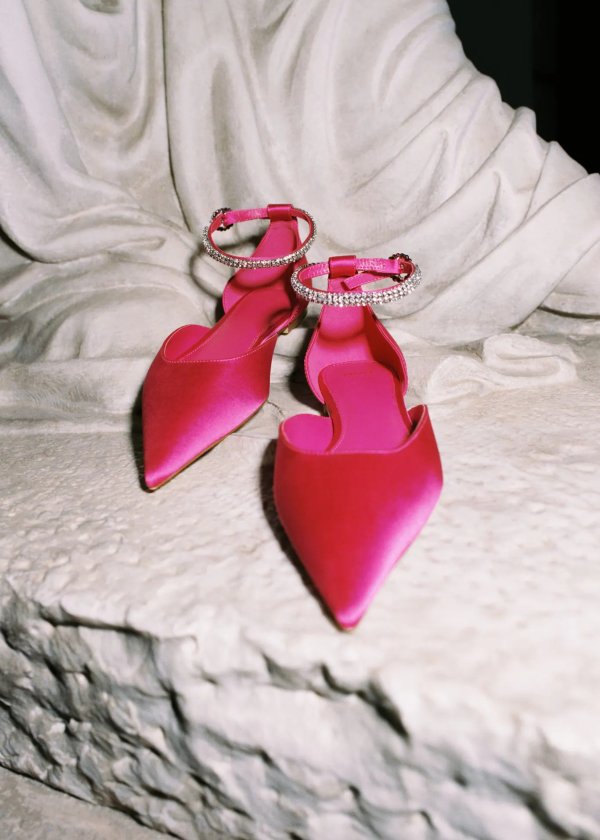 Satin shoe with strass bracelet - Women | Mango USA