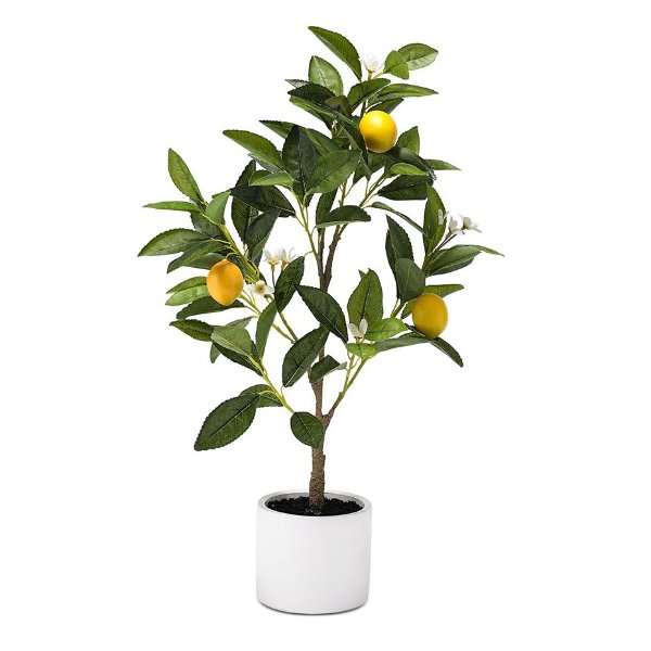 Hello Sunshine Lemon & Floral 24" Artificial Tabletop Tree, Created for Macy's