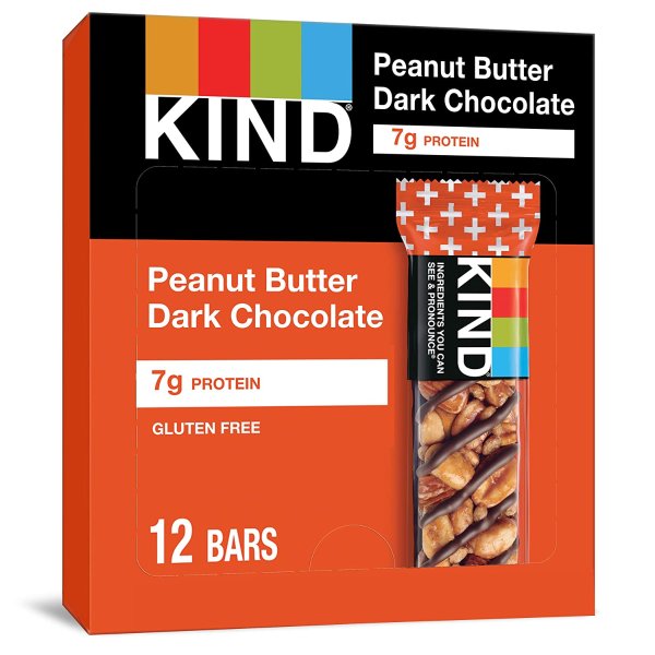 Bars Gluten Free1.4 Ounce12, Peanut Butter Dark Chocolate, 12 Count