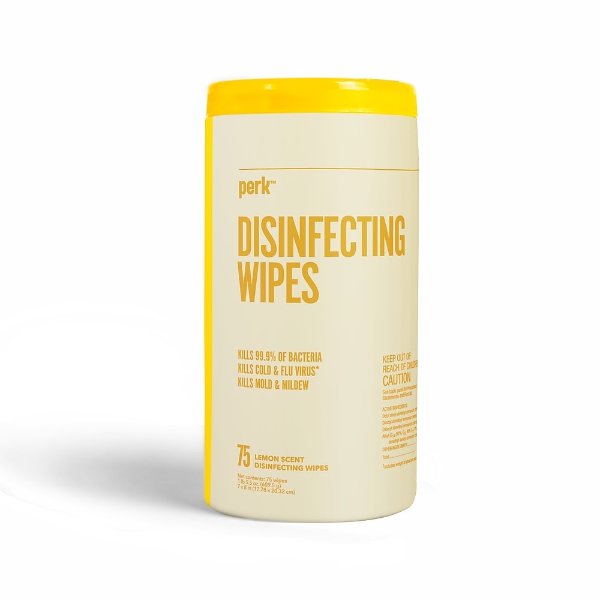 Disinfecting Wipes, Lemon, 75 Wipes