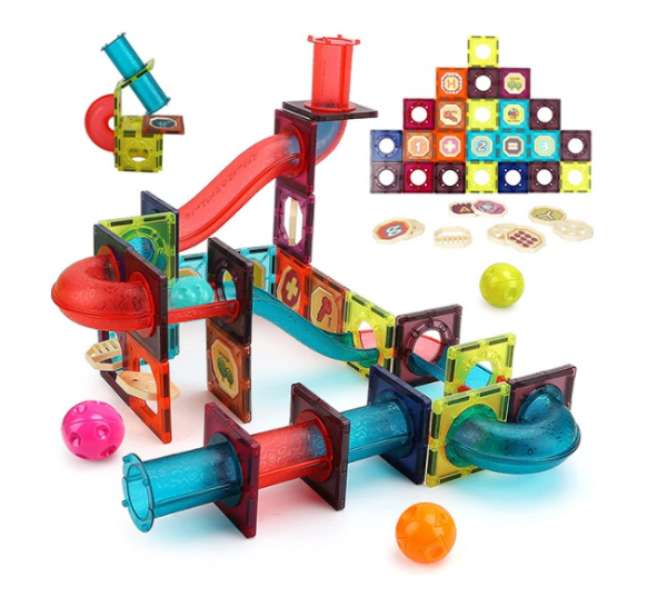Marble Run 磁性赛跑道迷宫积木玩具 110件套