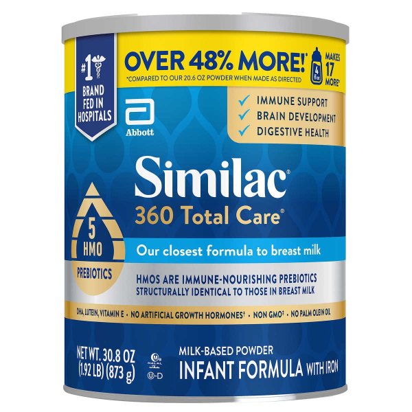 360 Total Care Infant Formula Powder, 30.8 oz
