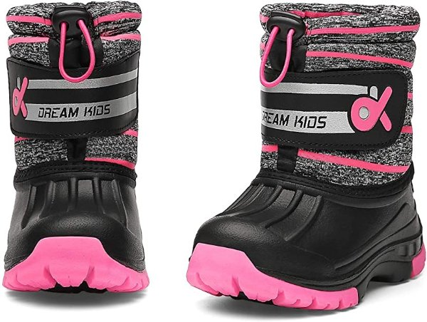 KIDS Toddler Snow Boots Boys & Girls Lightweight Waterproof Cold Weather Winter Outdoor Boots (Toddler/Little Kid)