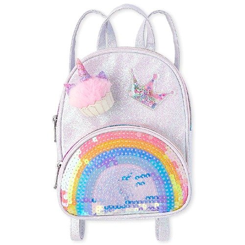 Girls Embellished Rainbow Mini Backpack