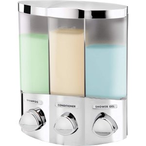 Better Living Products 76344-1 Euro Series TRIO 3-Chamber Soap and Shower Dispenser, Chrome @ Target