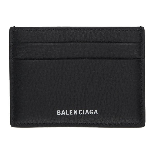 Balenciaga - Black Logo Everyday Card Holder