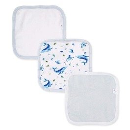 Whale of a Tale Organic Cotton Washcloths 3 Pack