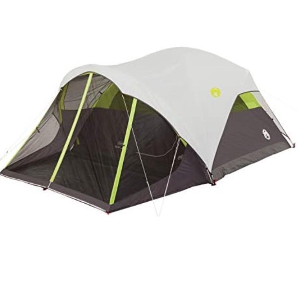 Steel Creek Fast Pitch Dome Tent with Screen Room, 6-Person , White, 10' x 9'