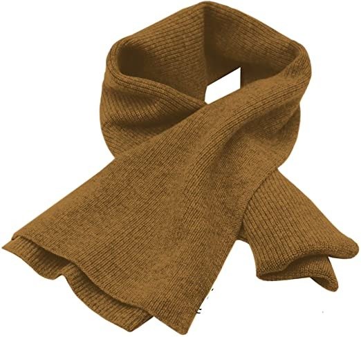 Unisex Ultra Soft Ribbed Scarf 100% Pure Cashmere • Solid Color • Extended Length 70"x 7"