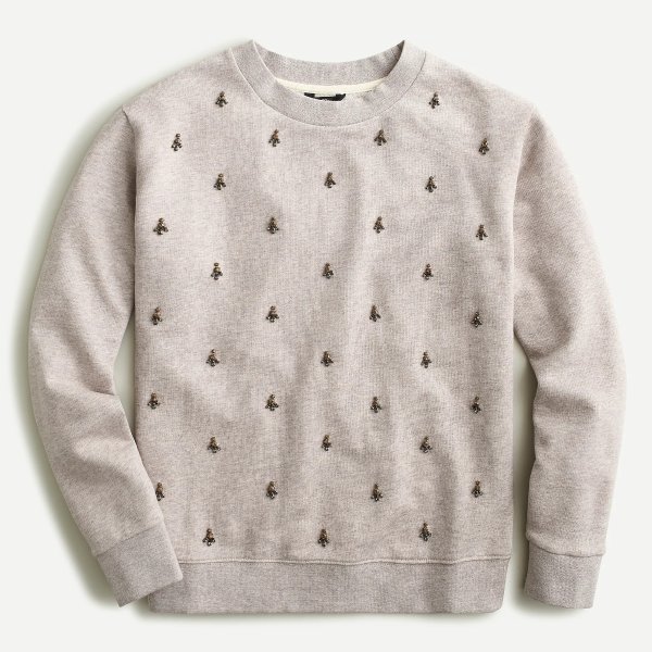 Embellished sweatshirt in original cotton terry