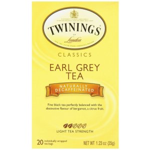 Twinings Decaf Black Tea, Earl Grey, 20 Count Bagged Tea (6 Pack)