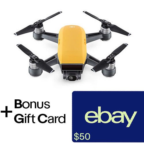 DJI Spark Sunrise Yellow Quadcopter Drone - 12MP 1080p Video +$50 eBay Gift Card | eBay