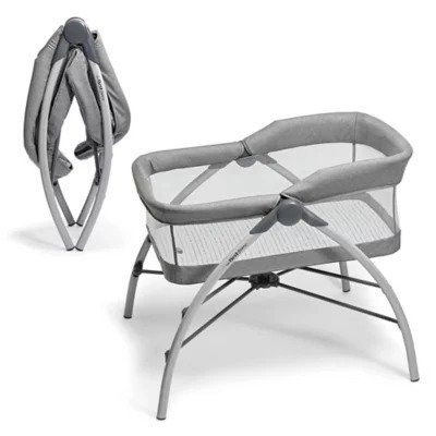 The First Years™ First Dreams Portable Bassinet Baby Sleeper in Grey | buybuy BABY