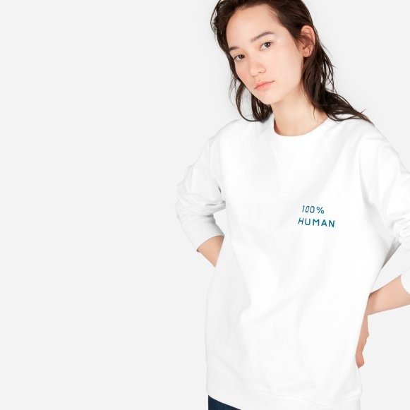 The 100% Human Pride Unisex French Terry Sweatshirt in Small Print