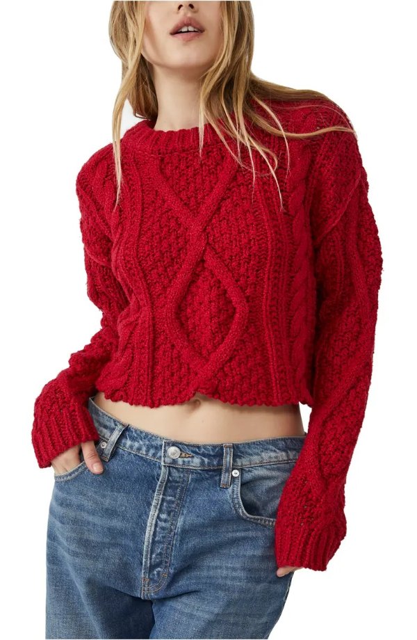 Cutting Edge Cotton Cable Sweater