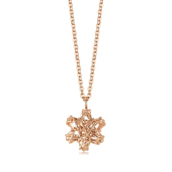 Minty Collection 18K Red Gold Snowflake Necklace | Chow Sang Sang Jewellery eShop