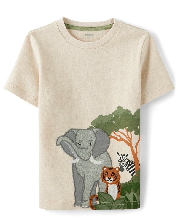 Boys Short Sleeve Embroidered Animal Top - Safari | Gymboree - H/T VANILLA