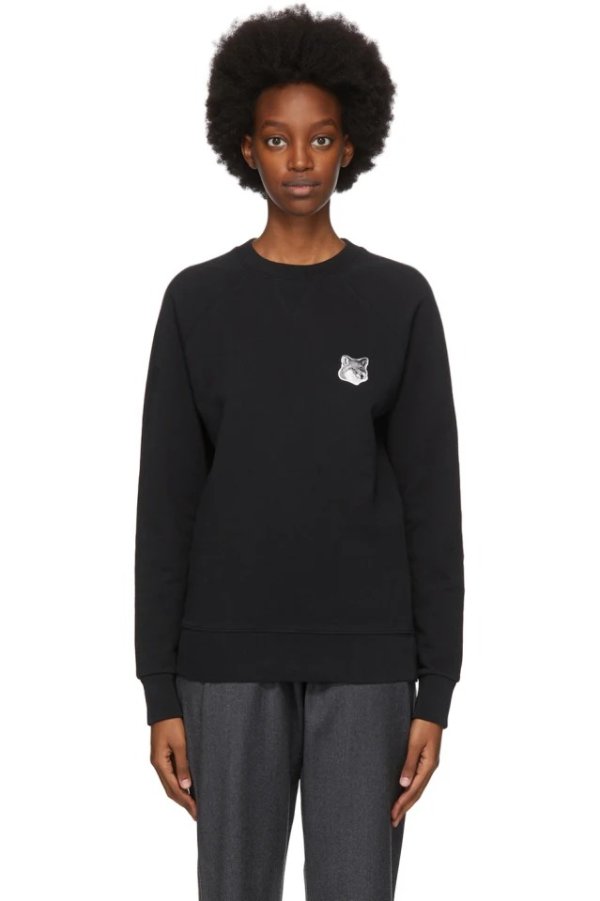 SSENSE Exclusive Black & Grey Fox Head Sweatshirt