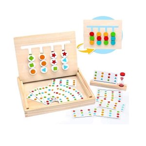史低价：Fajiabao 蒙氏儿童益智玩具，颜色形状排序，挑战脑力