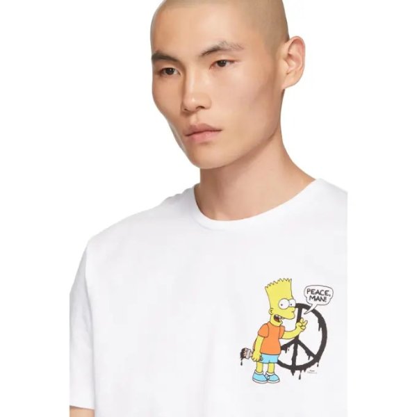 - White Bart 'Peace' Slim T-Shirt