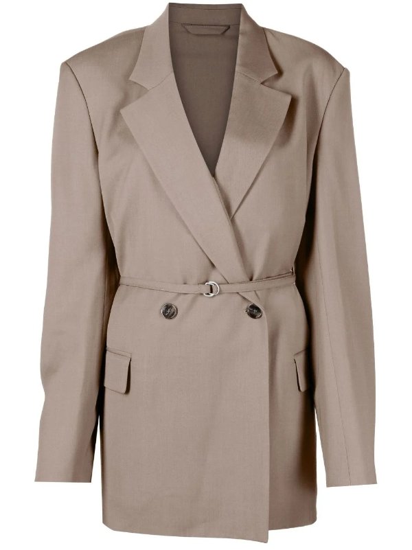 Neutral Jamila double-breasted blazer | Browns