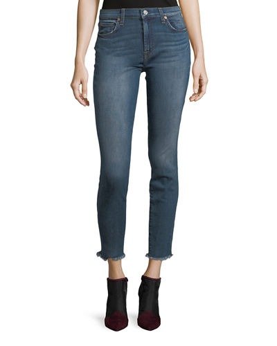 Gwenevere Raw-Edge Ankle Jeans