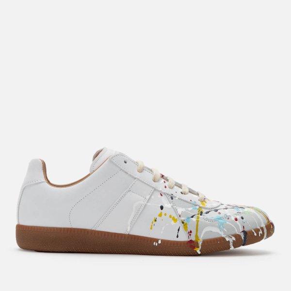 Men's Replica Low Top Trainers - Off White Paint