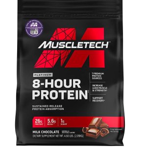 Whey Protein Powder | MuscleTech Phase8 Protein Powder | Whey & Casein Protein Powder Blend | Slow Release 8-Hour Protein Shakes | Muscle Builder for Men & Women | Chocolate, 4.6 lbs (50 Servings)