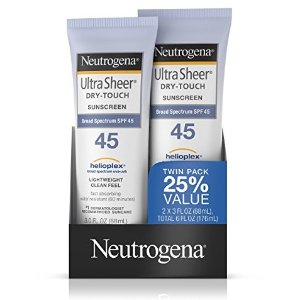 Neutrogena Ultra Sheer Dry-Touch Sunscreen, Broad Spectrum Spf 45, 3 Fl. Oz, Pack Of 2