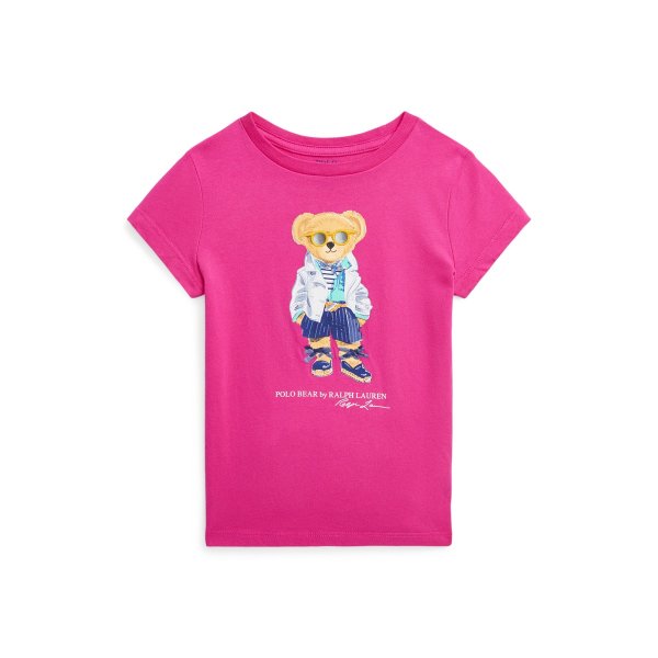 Polo Bear Cotton Jersey Tee 儿童短袖T恤$23.79 超值好货| 北美省钱快报