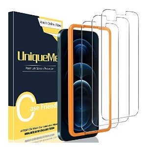 [3 Pack] UniqueMe Screen Protector Compatible with iPhone 12 Pro