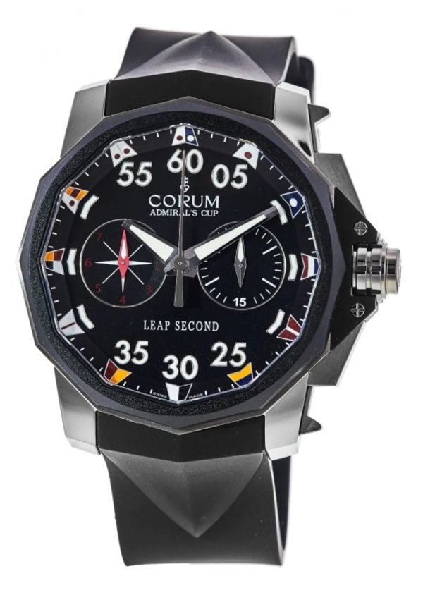 Admiral Limited Edition Black Dial Rubber Strap Men's Watch