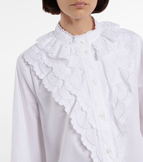 Broderie anglaise cotton blouse