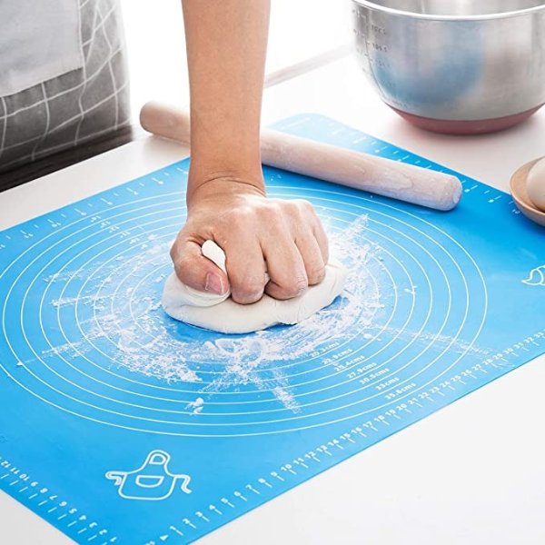 Silicone Pastry Mat for Pastry Rolling with Measurements, Thick Non Stick Baking Mat with Measurement Fondant Mat, Counter Mat, Dough Rolling Mat
