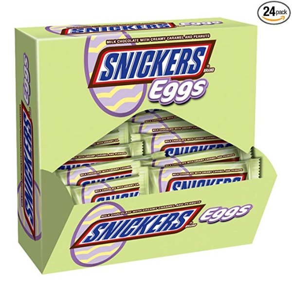Chocolate Easter Candy Eggs, 1.1-Ounce 24 Count Box Bars