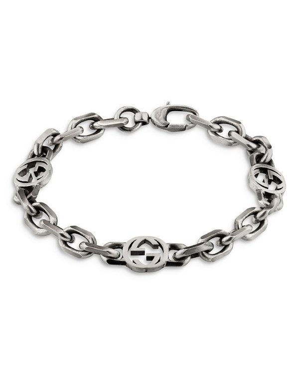 Sterling Silver Interlocking Chain Bracelet