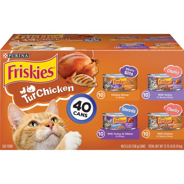 TurChicken Adult Wet Cat Food variety Pack, 5.5 oz., Count of 40